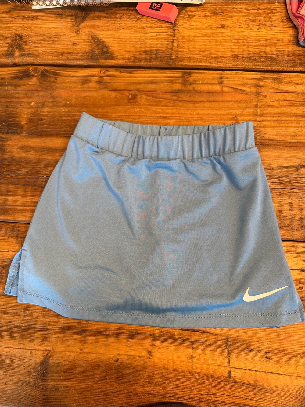 Nike Light Blue Girls Athletic Skort with White Swoosh